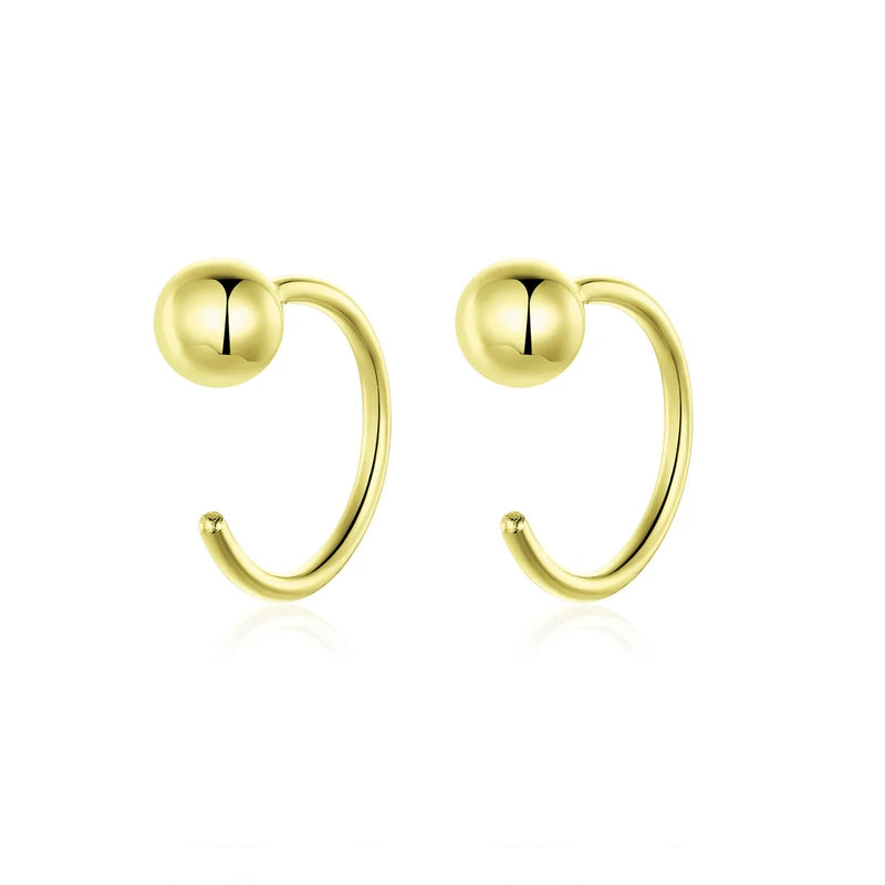 Gold Sterling Hoop Earrings