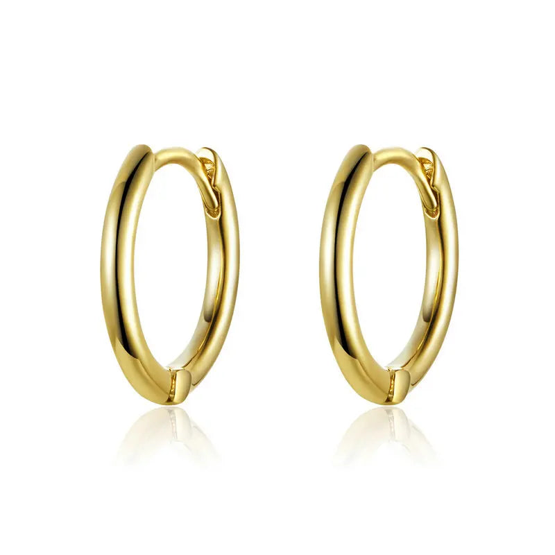 Gold Sterling Hoop Earrings