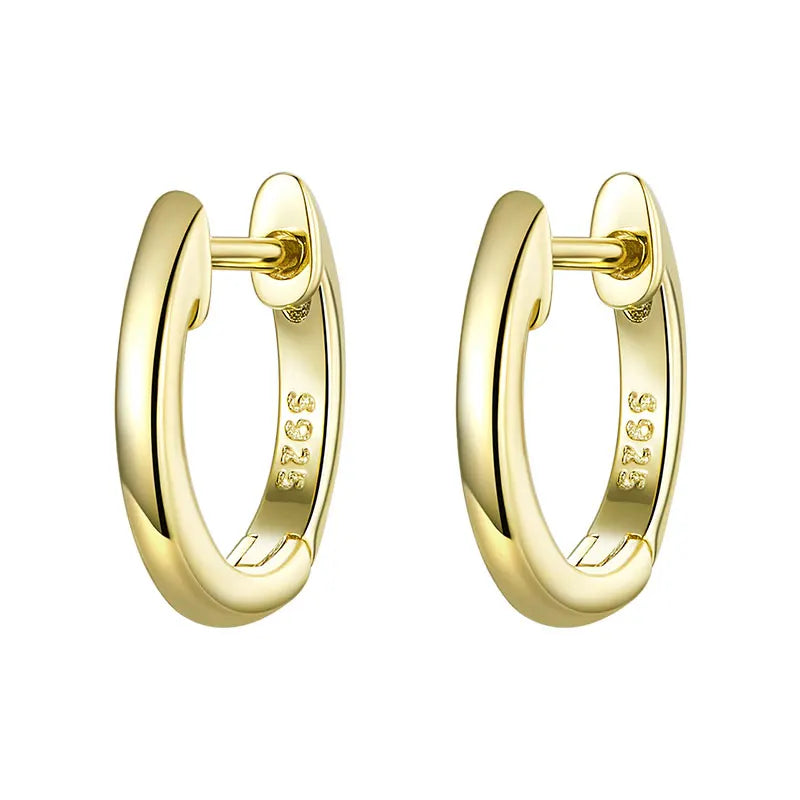 Gold Sterling Hoop Earrings