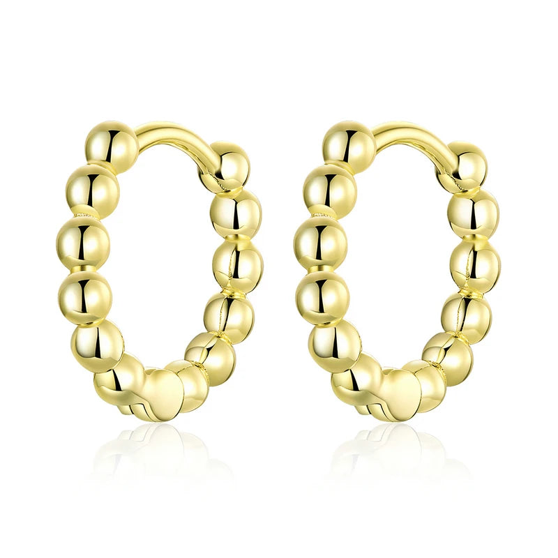 Gold Sterling Hoop Earrings