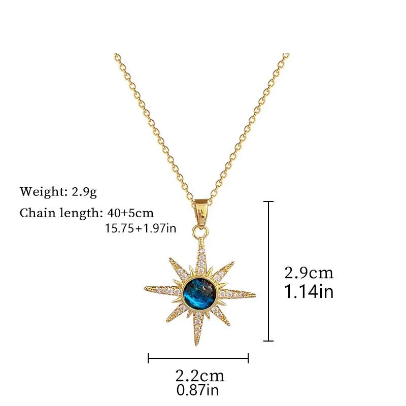 Sun Pendant Necklace Women