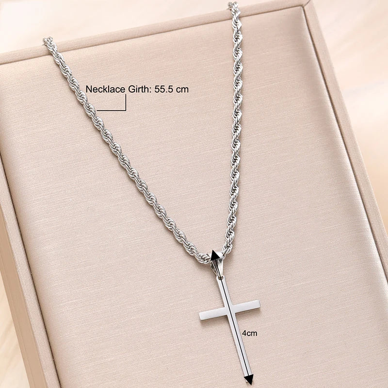 Stainless Steel Cross Necklace