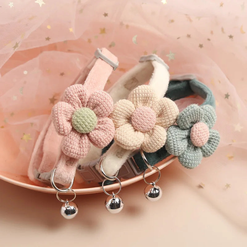Flower Bell Cat Collar