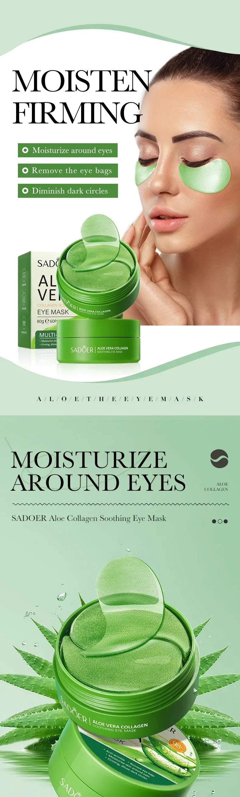 Aloe Vera Eye Masks