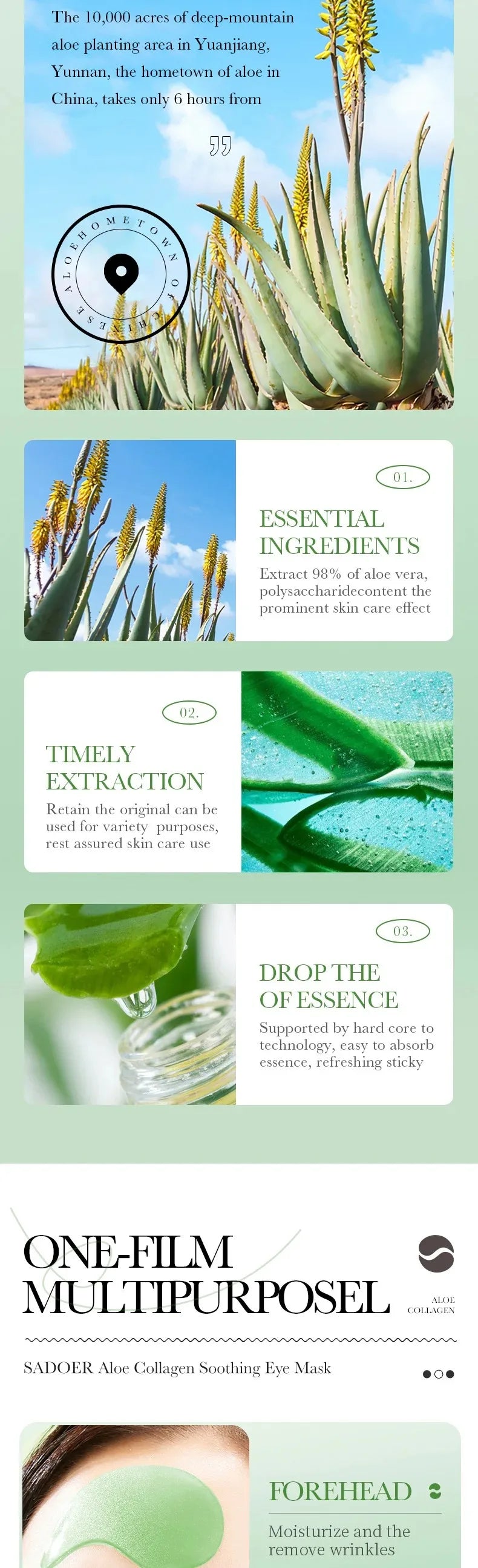 Aloe Vera Eye Masks