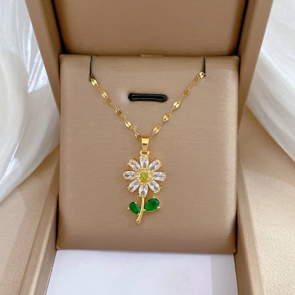 Sun Pendant Necklace Women