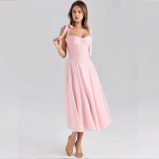 Women's Pink Midi Dress