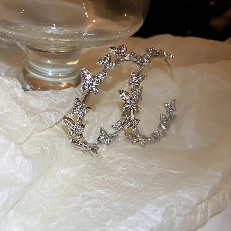 Butterfly Hoop Earrings
