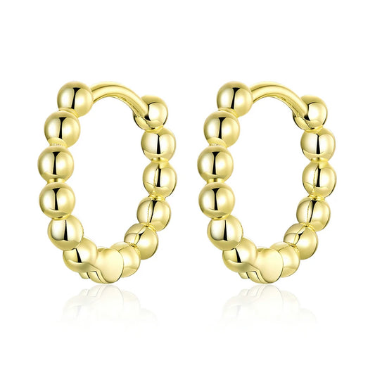 Gold Sterling Hoop Earrings