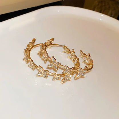Butterfly Hoop Earrings