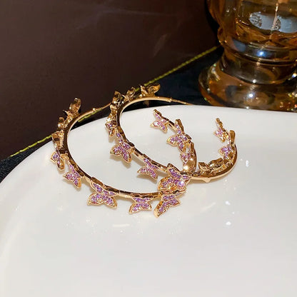 Butterfly Hoop Earrings