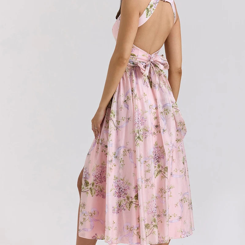 Women's Pink Floral Dress