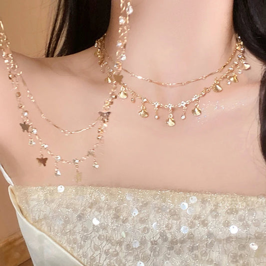 Boho Crystal Shell Necklace