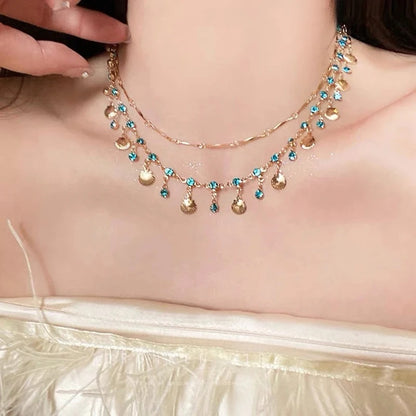 Boho Crystal Shell Necklace