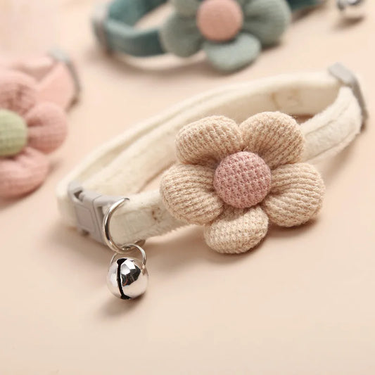 Flower Bell Cat Collar