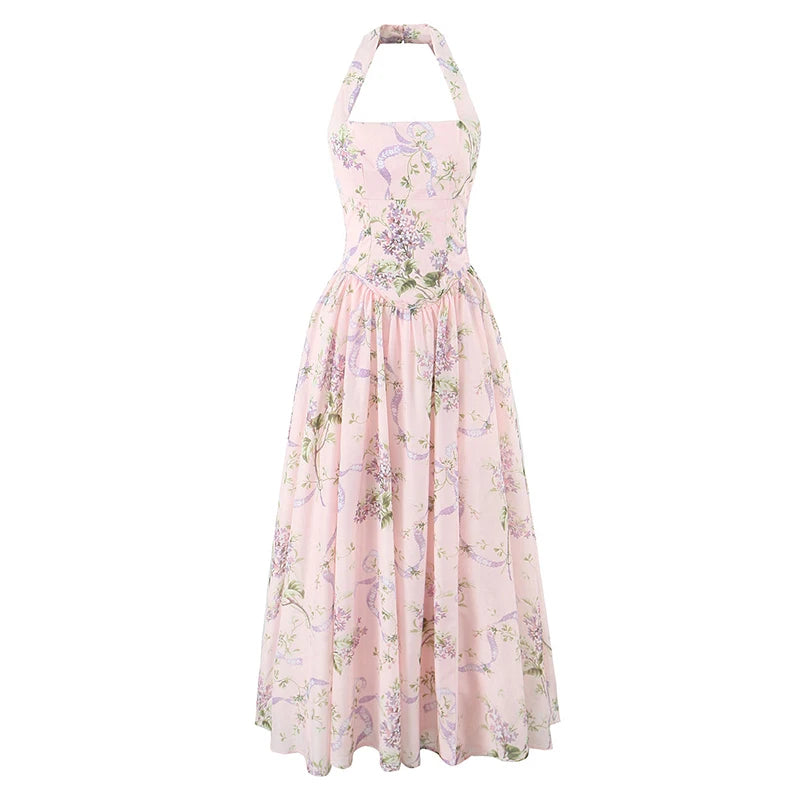 Women's Pink Floral Dress