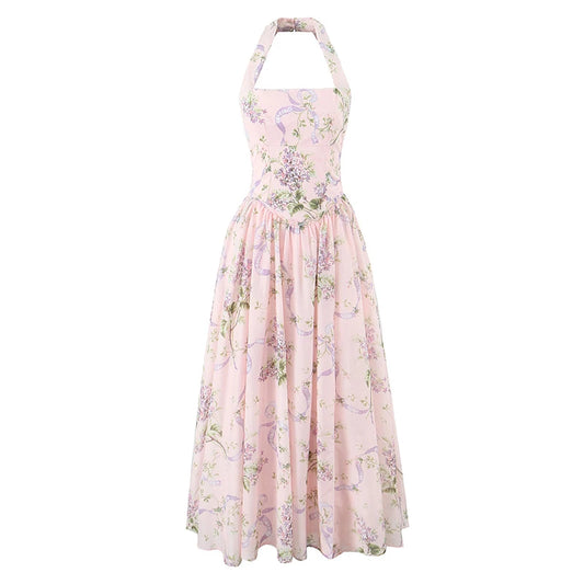 Women's Pink Floral Dress