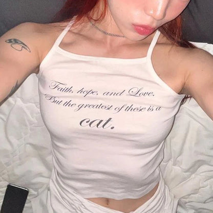 Gothic Y2K Letter Vest