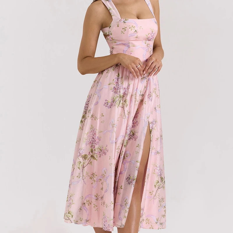Women's Pink Floral Dress