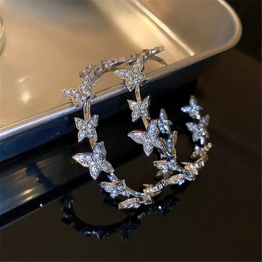 Butterfly Hoop Earrings