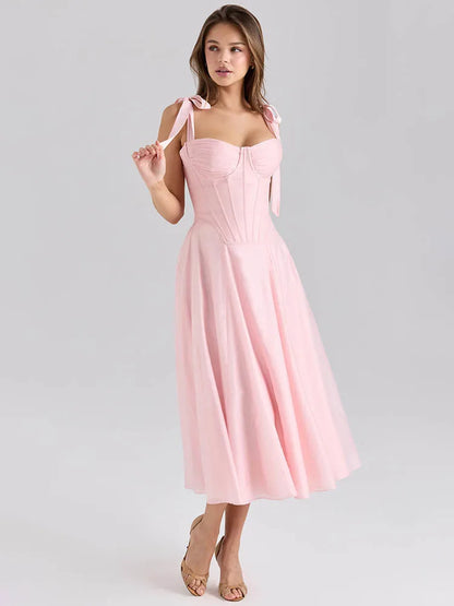 Women's Pink Midi Dress